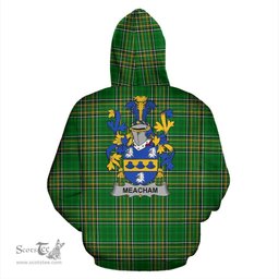Scottish Meacham Coat of Arms Family Crest Ireland Hoodie Irish National Tartan Irish County Hoodie