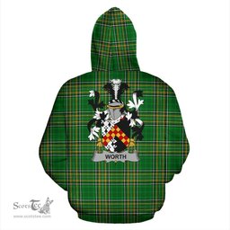 Scottish Worth or McWorth Coat of Arms Family Crest Ireland Hoodie Irish National Tartan Irish County Hoodie
