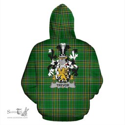 Scottish Trevor Coat of Arms Family Crest Ireland Hoodie Irish National Tartan Irish County Hoodie