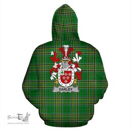 Scottish Darley Coat of Arms Family Crest Ireland Hoodie Irish National Tartan Irish County Hoodie