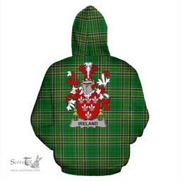 Scottish Coat of Arms Family Crest Ireland Coat of Arms Family Crest Ireland Hoodie Irish National Tartan Irish County Hoodie