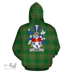 Scottish Gara or O'Gara Coat of Arms Family Crest Ireland Hoodie Irish National Tartan Irish County Hoodie