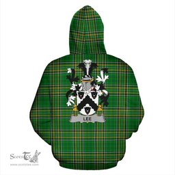 Scottish Lee or O'Lee Coat of Arms Family Crest Ireland Hoodie Irish National Tartan Irish County Hoodie