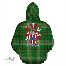 Scottish Carpenter Coat of Arms Family Crest Ireland Hoodie Irish National Tartan Irish County Hoodie