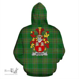 Scottish Minnitt Coat of Arms Family Crest Ireland Hoodie Irish National Tartan Irish County Hoodie