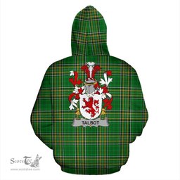 Scottish Talbot Coat of Arms Family Crest Ireland Hoodie Irish National Tartan Irish County Hoodie