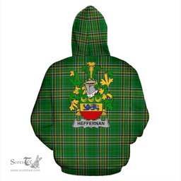 Scottish Heffernan or O'Heffernan Coat of Arms Family Crest Ireland Hoodie Irish National Tartan Irish County Hoodie