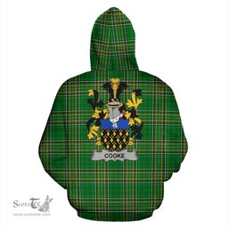 Scottish Cooke Coat of Arms Family Crest Ireland Hoodie Irish National Tartan Irish County Hoodie