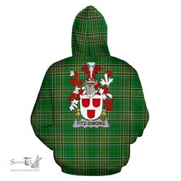 Scottish Fitz-Simons Coat of Arms Family Crest Ireland Hoodie Irish National Tartan Irish County Hoodie
