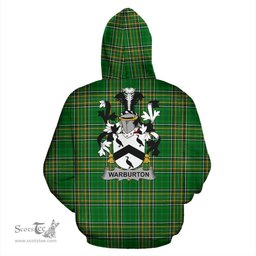 Scottish Warburton Coat of Arms Family Crest Ireland Hoodie Irish National Tartan Irish County Hoodie