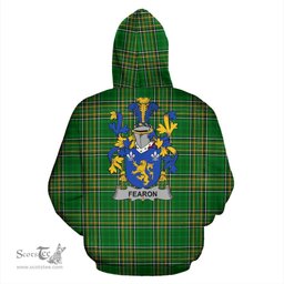 Scottish Fearon or O'Fearon Coat of Arms Family Crest Ireland Hoodie Irish National Tartan Irish County Hoodie