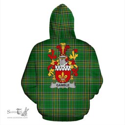 Scottish Gamble Coat of Arms Family Crest Ireland Hoodie Irish National Tartan Irish County Hoodie