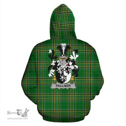 Scottish Palliser Coat of Arms Family Crest Ireland Hoodie Irish National Tartan Irish County Hoodie