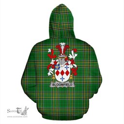 Scottish Bloomfield Coat of Arms Family Crest Ireland Hoodie Irish National Tartan Irish County Hoodie