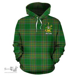 Scottish Curdy or McCurdy Coat of Arms Family Crest Ireland Hoodie Irish National Tartan Irish County Hoodie