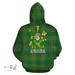 Scottish McConville Coat of Arms Family Crest Ireland Hoodie Irish National Tartan Irish County Hoodie