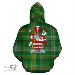 Scottish Hussey or O'Hosey Coat of Arms Family Crest Ireland Hoodie Irish National Tartan Irish County Hoodie