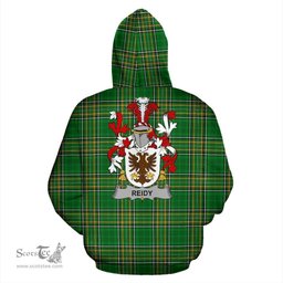 Scottish Reidy or O'Reidy Coat of Arms Family Crest Ireland Hoodie Irish National Tartan Irish County Hoodie