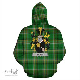 Scottish Brady or McBrady Coat of Arms Family Crest Ireland Hoodie Irish National Tartan Irish County Hoodie