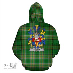Scottish Tuohy or O'Toohey Coat of Arms Family Crest Ireland Hoodie Irish National Tartan Irish County Hoodie