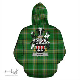 Scottish Minne Coat of Arms Family Crest Ireland Hoodie Irish National Tartan Irish County Hoodie