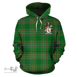 Scottish Halie or O'Halie Coat of Arms Family Crest Ireland Hoodie Irish National Tartan Irish County Hoodie