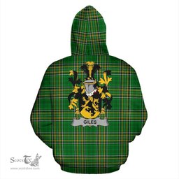 Scottish Giles or Gyles Coat of Arms Family Crest Ireland Hoodie Irish National Tartan Irish County Hoodie