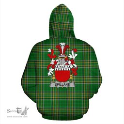 Scottish Spillane or O'Spillane Coat of Arms Family Crest Ireland Hoodie Irish National Tartan Irish County Hoodie