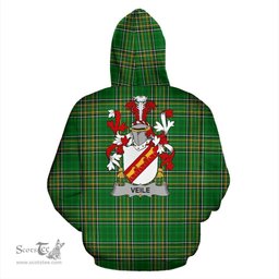 Scottish Veile or Veale Coat of Arms Family Crest Ireland Hoodie Irish National Tartan Irish County Hoodie
