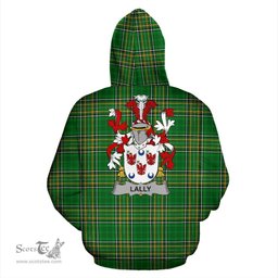Scottish Lally or O'Mullally Coat of Arms Family Crest Ireland Hoodie Irish National Tartan Irish County Hoodie