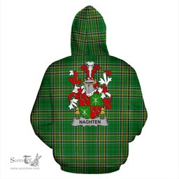 Scottish Naghten or O'Naghten Coat of Arms Family Crest Ireland Hoodie Irish National Tartan Irish County Hoodie