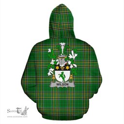 Scottish Wilson Coat of Arms Family Crest Ireland Hoodie Irish National Tartan Irish County Hoodie
