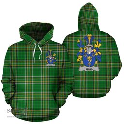 Scottish Wall Coat of Arms Family Crest Ireland Hoodie Irish National Tartan Irish County Hoodie
