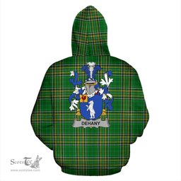 Scottish Dehany Coat of Arms Family Crest Ireland Hoodie Irish National Tartan Irish County Hoodie