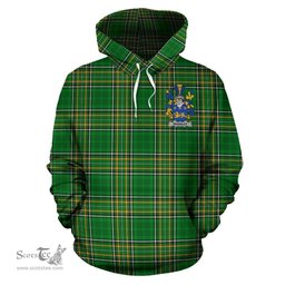 Scottish Shanley or McShanly Coat of Arms Family Crest Ireland Hoodie Irish National Tartan Irish County Hoodie