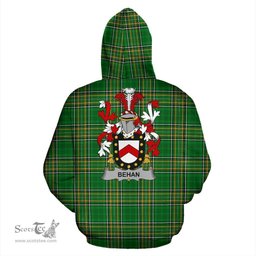 Scottish Behan Coat of Arms Family Crest Ireland Hoodie Irish National Tartan Irish County Hoodie