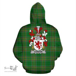 Scottish Condon Coat of Arms Family Crest Ireland Hoodie Irish National Tartan Irish County Hoodie