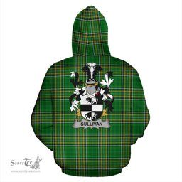 Scottish Sullivan or O'Sullivan (Beare) Coat of Arms Family Crest Ireland Hoodie Irish National Tartan Irish County Hoodie