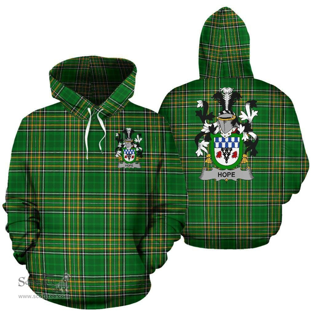 Scottish Hope Coat of Arms Family Crest Ireland Hoodie Irish National Tartan Irish County Hoodie