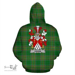 Scottish Fagan Coat of Arms Family Crest Ireland Hoodie Irish National Tartan Irish County Hoodie