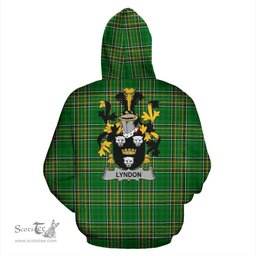 Scottish Lyndon or Gindon Coat of Arms Family Crest Ireland Hoodie Irish National Tartan Irish County Hoodie