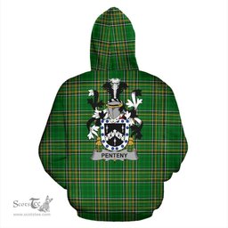 Scottish Penteny Coat of Arms Family Crest Ireland Hoodie Irish National Tartan Irish County Hoodie