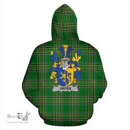 Scottish Orpen Coat of Arms Family Crest Ireland Hoodie Irish National Tartan Irish County Hoodie