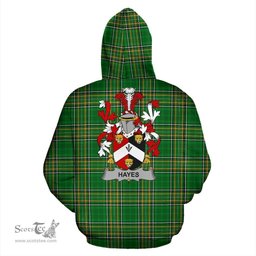 Scottish Hayes Coat of Arms Family Crest Ireland Hoodie Irish National Tartan Irish County Hoodie