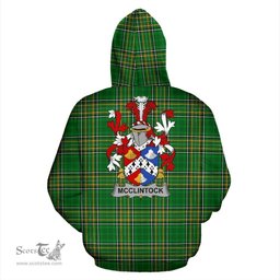 Scottish McClintock Coat of Arms Family Crest Ireland Hoodie Irish National Tartan Irish County Hoodie