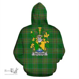 Scottish Westenra Coat of Arms Family Crest Ireland Hoodie Irish National Tartan Irish County Hoodie