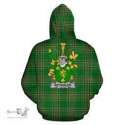 Scottish Reynolds or McRannell Coat of Arms Family Crest Ireland Hoodie Irish National Tartan Irish County Hoodie