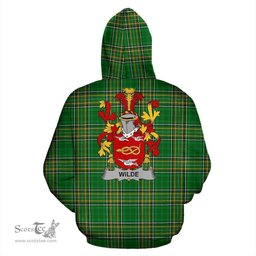 Scottish Wilde Coat of Arms Family Crest Ireland Hoodie Irish National Tartan Irish County Hoodie