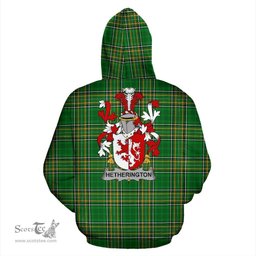 Scottish Hetherington Coat of Arms Family Crest Ireland Hoodie Irish National Tartan Irish County Hoodie