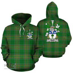 Scottish Kidd Coat of Arms Family Crest Ireland Hoodie Irish National Tartan Irish County Hoodie